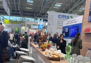 A food and drink stand at Electronica in 2024